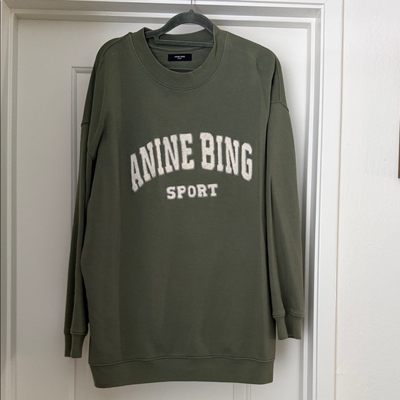 Anine Bing Tops - Anine Bing Sport Green Crew Sweatshirt